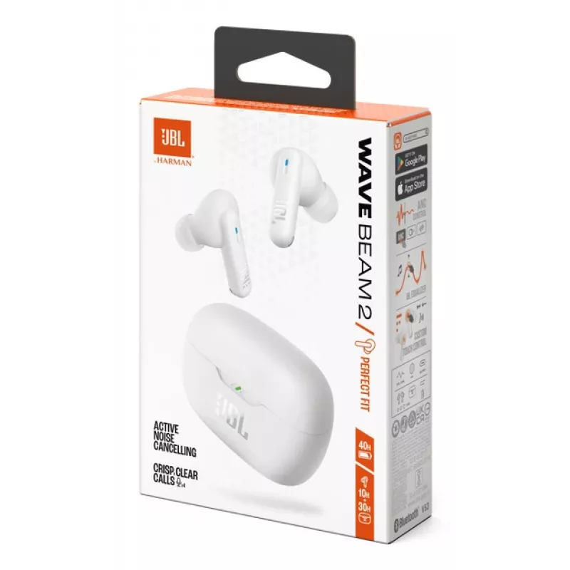 JBL Wave Beam 2 Headset Inalámbrico In-Ear Llamadas/Música Bluetooth Blanco