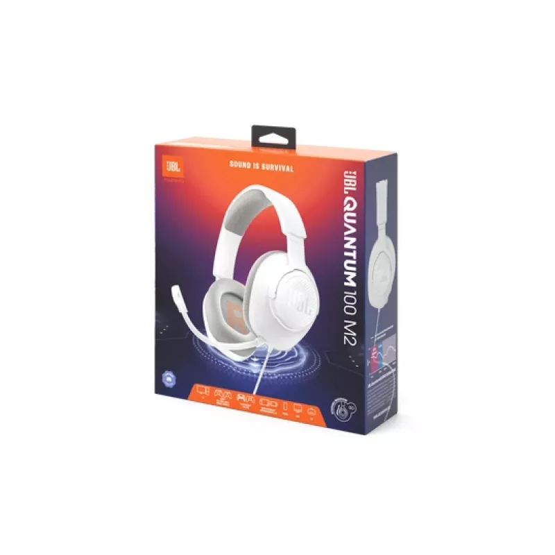 JBL Quantum 100M2 Headset con cable Diadema Gaming Blanco