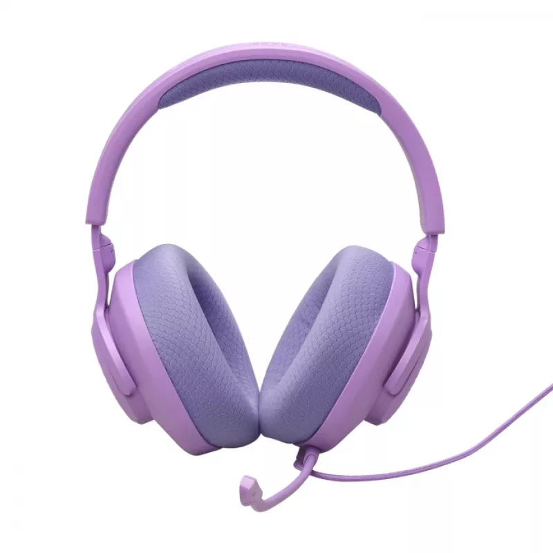 Headset gaming over-ear con cable JBL Quantum 100M2 — circumaural, 20–20000 Hz, cable de 1,2 m, violeta