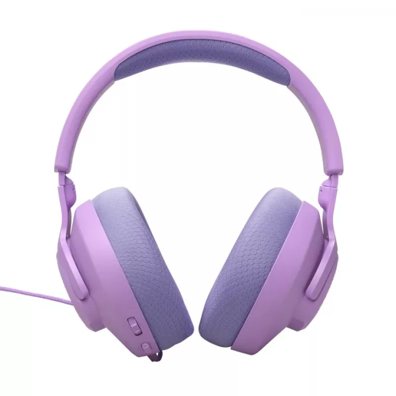 Headset gaming over-ear con cable JBL Quantum 100M2 — circumaural, 20–20000 Hz, cable de 1,2 m, violeta
