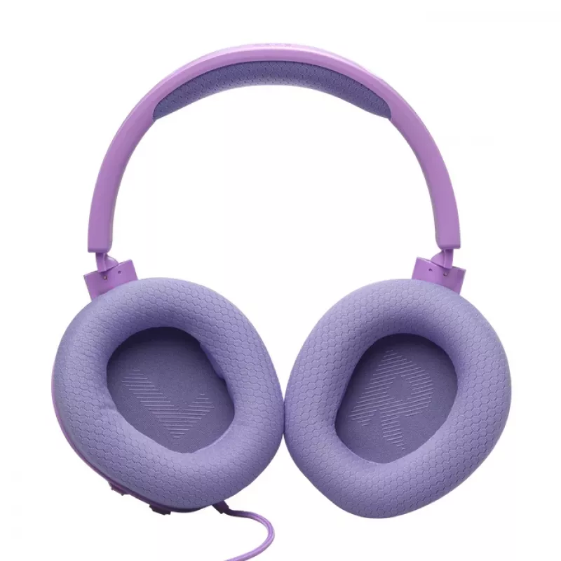 Headset gaming over-ear con cable JBL Quantum 100M2 — circumaural, 20–20000 Hz, cable de 1,2 m, violeta