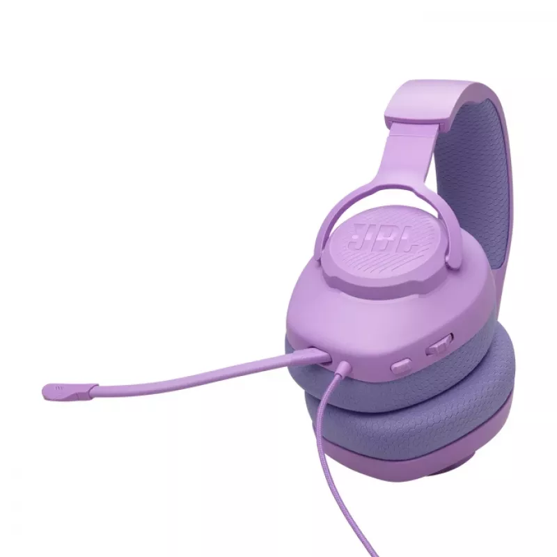 Headset gaming over-ear con cable JBL Quantum 100M2 — circumaural, 20–20000 Hz, cable de 1,2 m, violeta