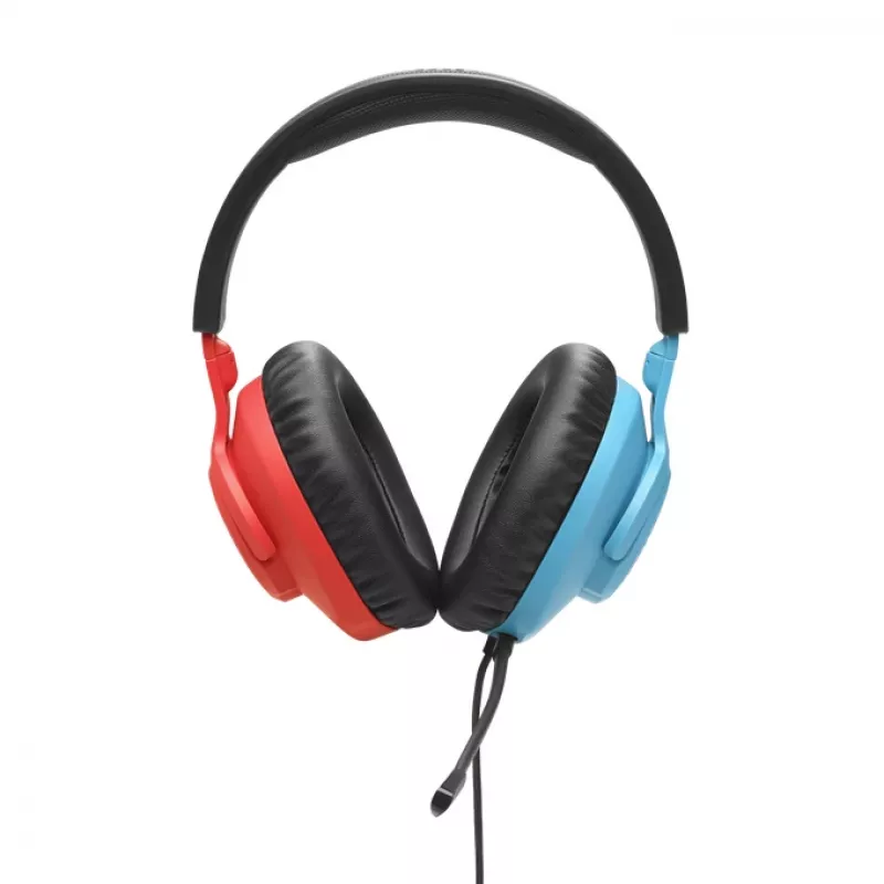 JBL Quantum 100N Headset con cable Diadema Gaming Azul, Rojo