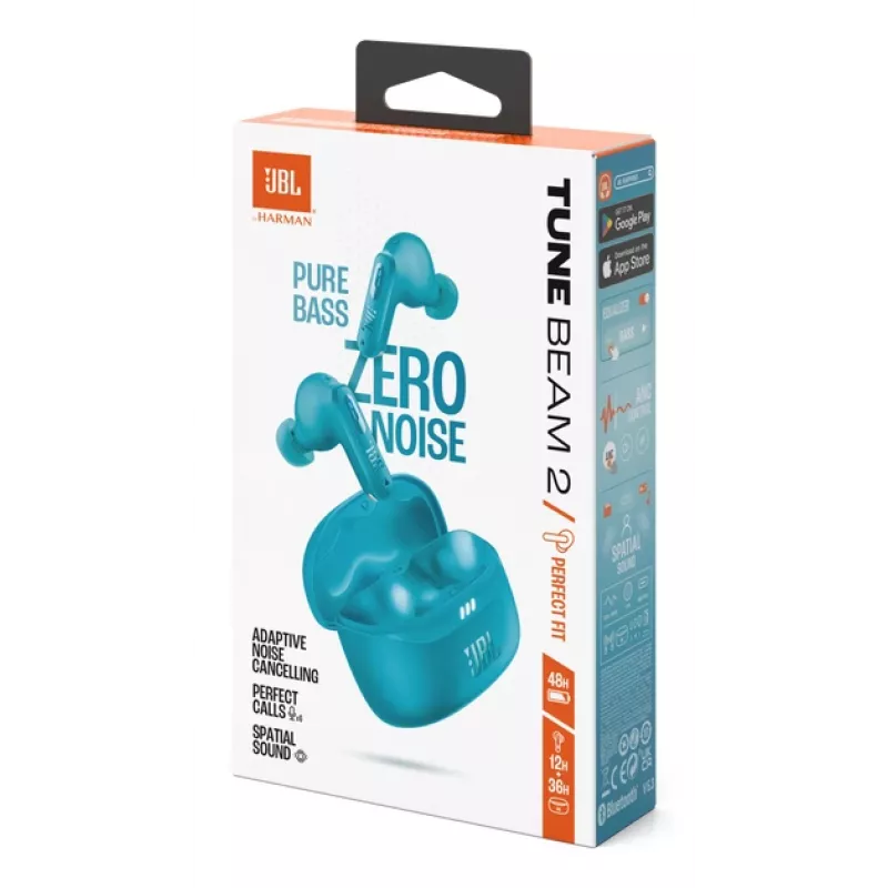 JBL Tune Beam 2 Headset Inalámbrico In-Ear Llamadas/Música Bluetooth Turquesa