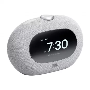 Radio reloj JBL Horizon-3 — DAB/DAB+/FM, 5 W RMS, pantalla LCD, 65–20000 Hz, volumen con dial giratorio, Gris