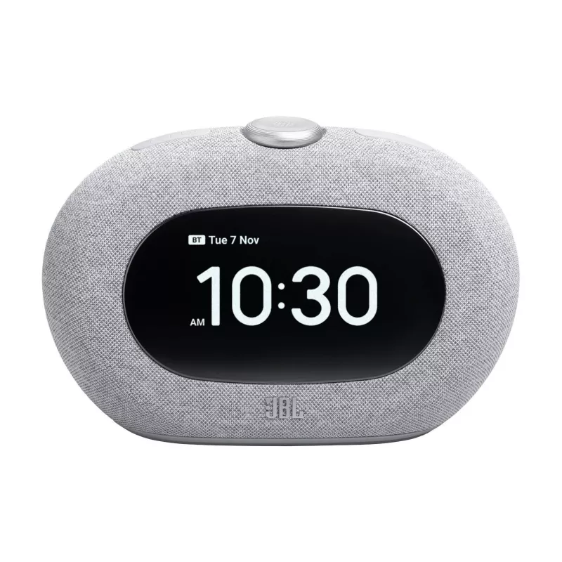 Radio reloj JBL Horizon-3 — DAB/DAB+/FM, 5 W RMS, pantalla LCD, 65–20000 Hz, volumen con dial giratorio, Gris