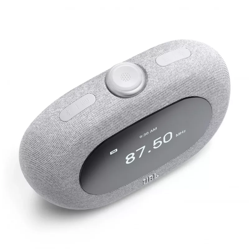 Radio reloj JBL Horizon-3 — DAB/DAB+/FM, 5 W RMS, pantalla LCD, 65–20000 Hz, volumen con dial giratorio, Gris