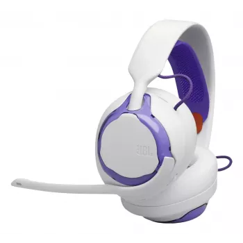 JBL Quantum 250 Headset con cable Diadema Gaming Lila, Blanco