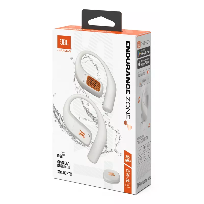 JBL Endurance Zone Headset Inalámbrico Open-Ear Deporte Bluetooth Blanco