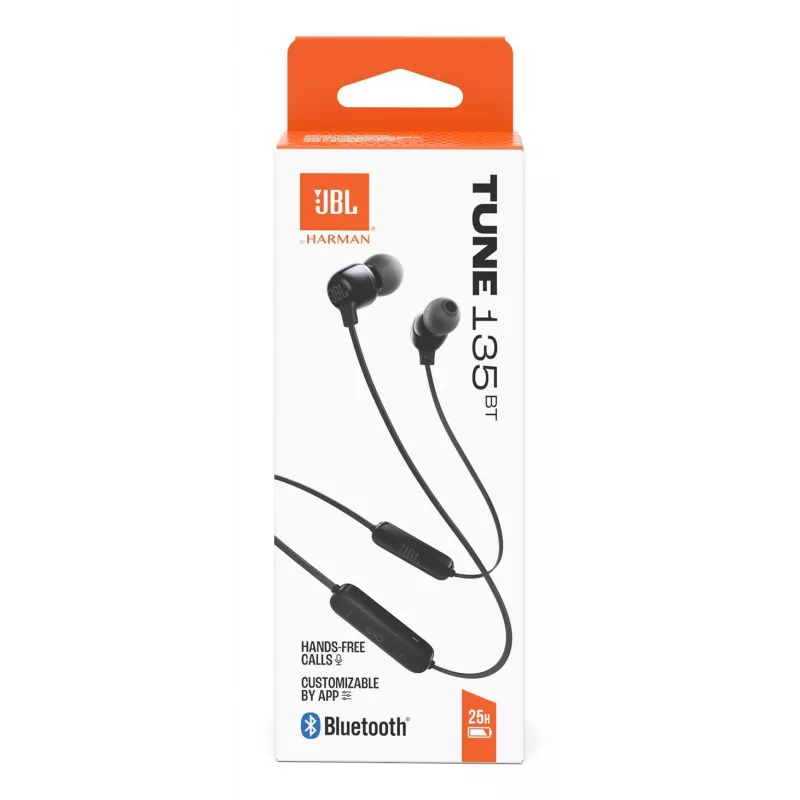 JBL Tune 135BT Headset Inalámbrico In-Ear Llamadas/Música Bluetooth Negro