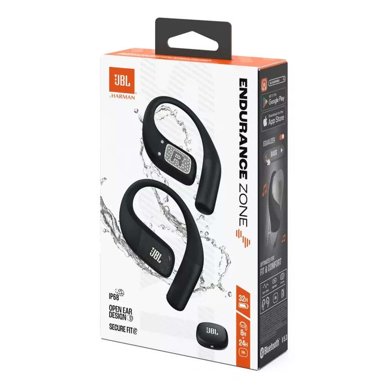 JBL Endurance Zone Headset Inalámbrico Gancho de oreja, Open-ear Deporte Bluetooth Negro, Gris