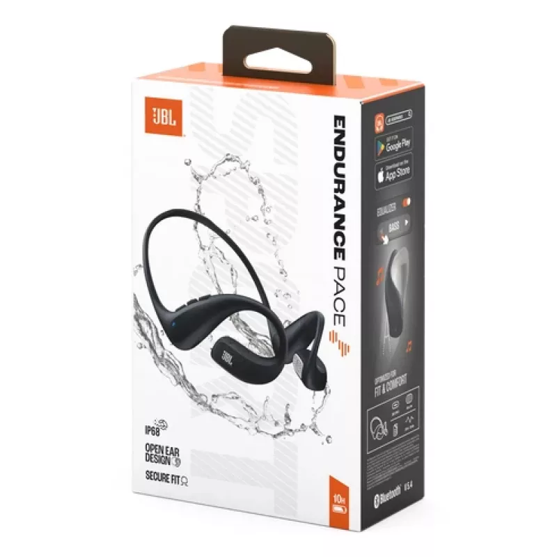 JBL Endurance Pace Headset Inalámbrico Open-ear Deporte Bluetooth Negro