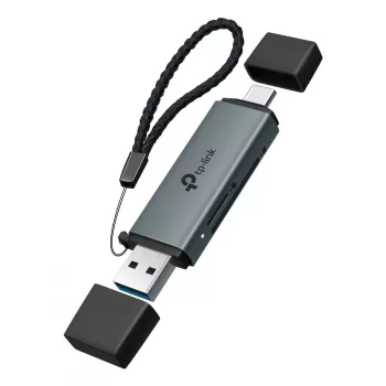 Lector de tarjetas TP‑LINK UA430D USB 3.1 — compatibilidad MicroSD/SD, 200 Mbit/s, negro, 75×22,9×9,3 mm