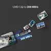 Lector de tarjetas TP‑LINK UA430D USB 3.1 — compatibilidad MicroSD/SD, 200 Mbit/s, negro, 75×22,9×9,3 mm
