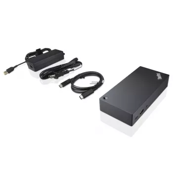 Lenovo 40A90090IT base de acoplamiento/replicador de puertos para portátil con cable USB 3.2 Gen 1 (3.1 Gen 1) Type-C negro