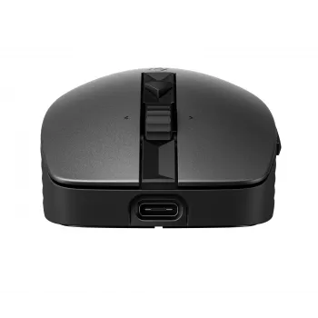 HP 715 ratón recargable multidispositivo, ambidiestro, RF Wireless + Bluetooth, 3000 DPI, negro