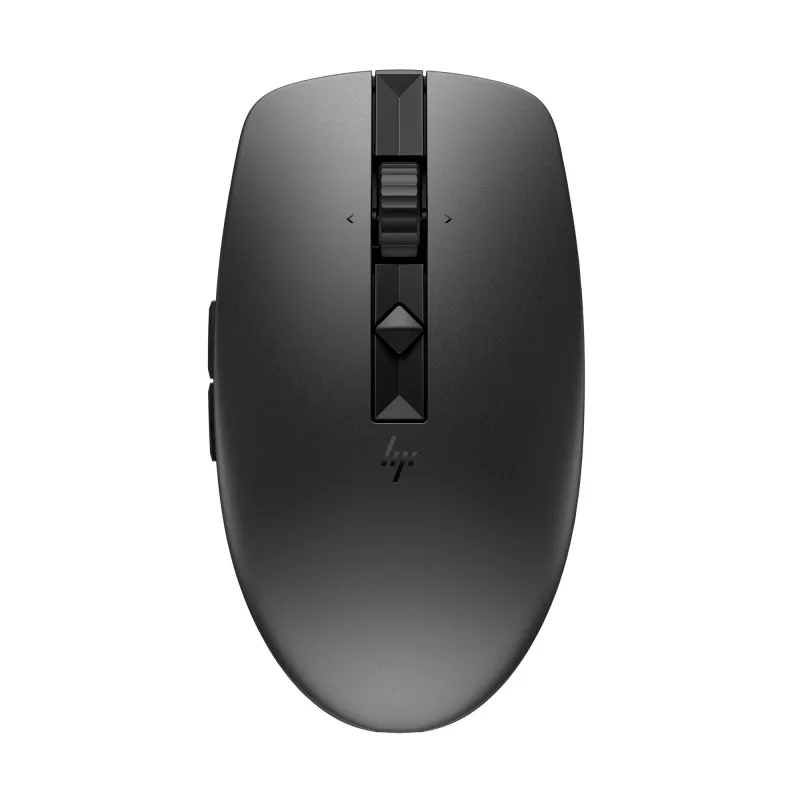 HP 715 ratón recargable multidispositivo, ambidiestro, RF Wireless + Bluetooth, 3000 DPI, negro