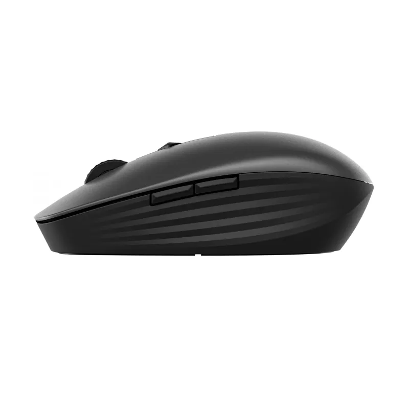 HP 715 ratón recargable multidispositivo, ambidiestro, RF Wireless + Bluetooth, 3000 DPI, negro