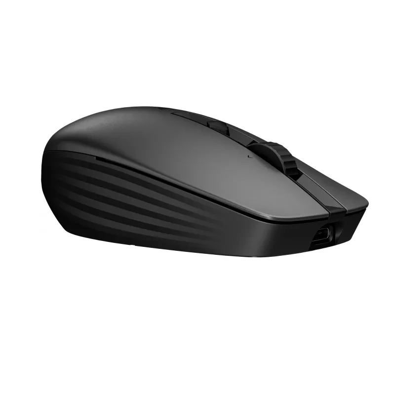 HP 715 ratón recargable multidispositivo, ambidiestro, RF Wireless + Bluetooth, 3000 DPI, negro