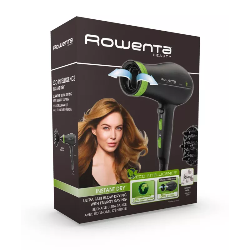 Rowenta CV6030 Secador de pelo 1500 W Negro, Verde