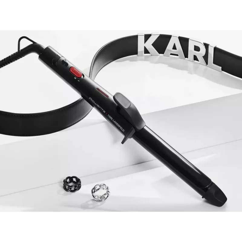 Rowenta X KARL LAGERFELD CF321L Rizador Negro cálido, Rojo 47 W 1,8 m