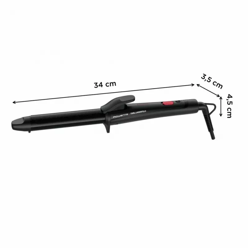 Rowenta X KARL LAGERFELD CF321L Rizador Negro cálido, Rojo 47 W 1,8 m