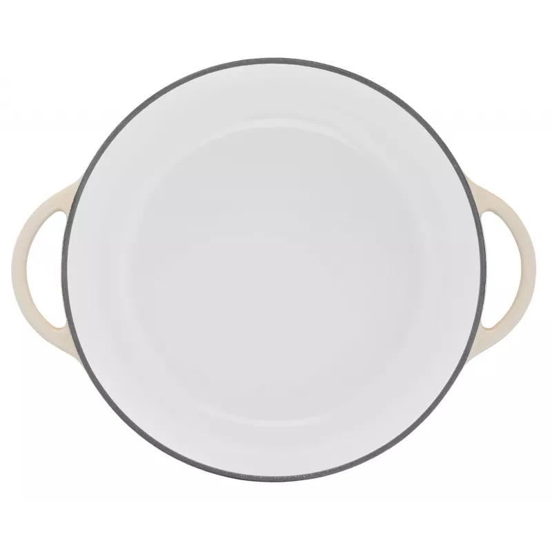 Tefal Sartén de servir de hierro fundido LOV E25972, redonda 3,8 L, 28 cm, beige
