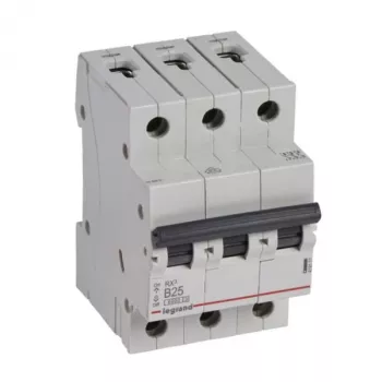 Interruptor automático Legrand 419171 B25A 3P 6kA – 3 polos, curva B, 25 A, poder de corte 6 kA
