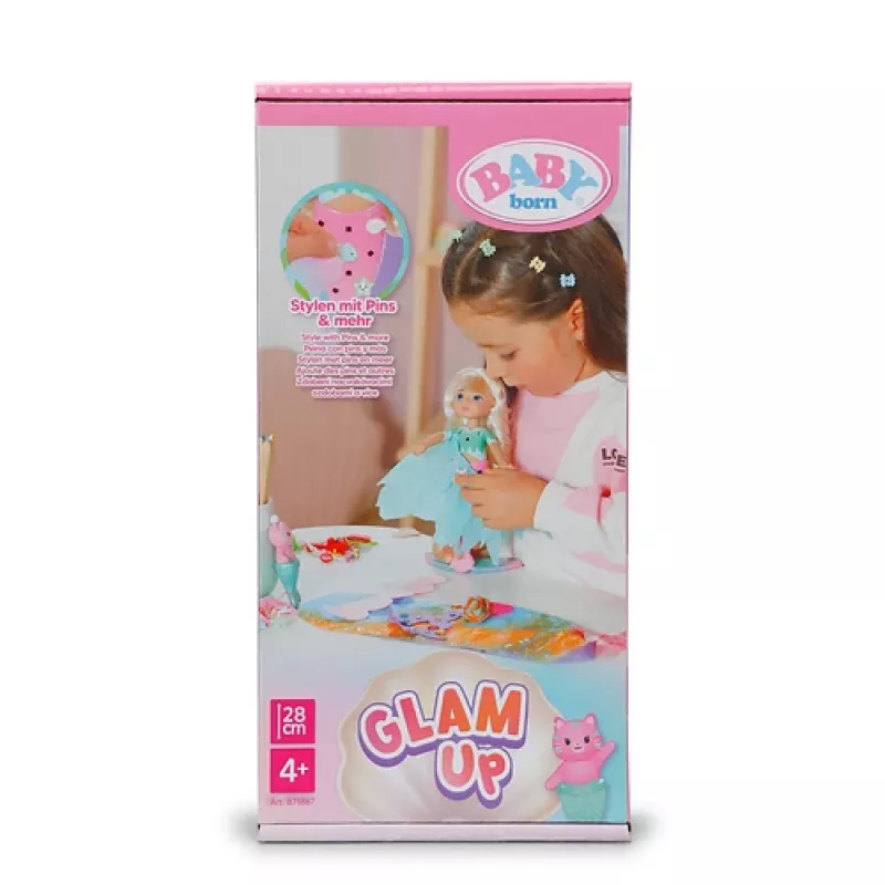 BABY born @ Glam Up Sparkle, muñeca bebé, femenino, a partir de 4 años, niño/niña, 430 mm, multicolor