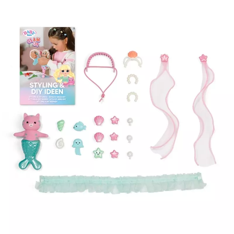 BABY born @ Glam Up Sparkle, muñeca bebé, femenino, a partir de 4 años, niño/niña, 430 mm, multicolor