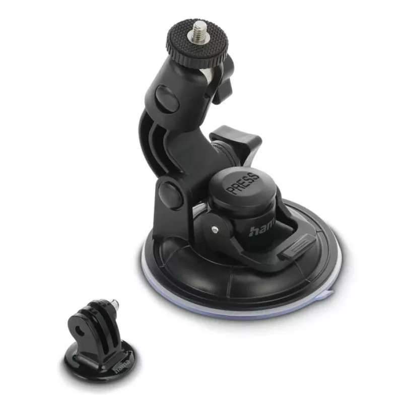 HAMA soporte con ventosa para action-cams universal trípode para coche 3D Ø90 mm, carga máx. 0,3 kg, altura 5–11 cm