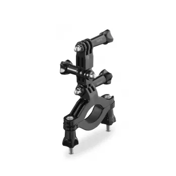 HAMA soporte pasivo para action-cam — grande, negro, para bicicletas y exterior (apto para tubos de 2,5–6,2 cm)