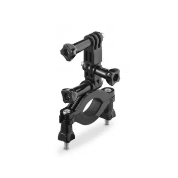 HAMA soporte pasivo para action-cam — grande, negro, para bicicletas y exterior (apto para tubos de 2,5–6,2 cm)