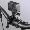 HAMA soporte pasivo para action-cam — grande, negro, para bicicletas y exterior (apto para tubos de 2,5–6,2 cm)