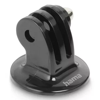 Adaptador de trípode para action-cams HAMA modelo 00004565, rosca de 1/4 de pulgada, negro