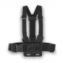 Arnés de pecho para cámara HAMA 00004567 para action-cams (compatible con GoPro), negro, soporte de pecho ajustable