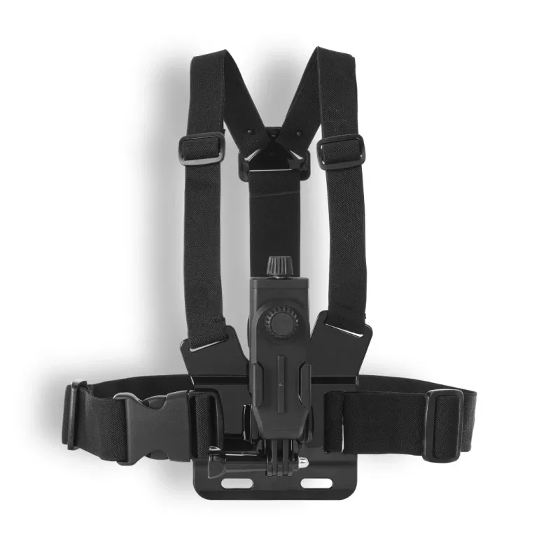 Arnés de pecho para cámara HAMA 00004567 para action-cams (compatible con GoPro), negro, soporte de pecho ajustable