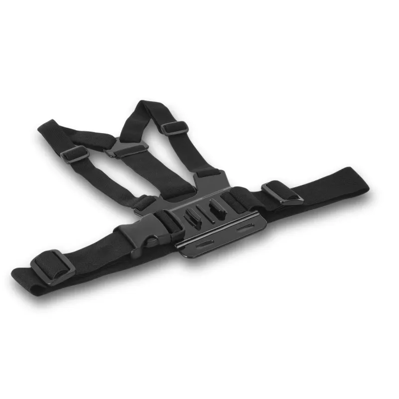 Arnés de pecho para cámara HAMA 00004567 para action-cams (compatible con GoPro), negro, soporte de pecho ajustable