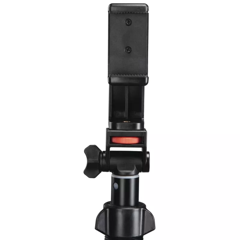 Trípode Hama Rotary Smartphone II para smartphone y cámara digital, 3 patas, carga máx. 1 kg, altura 41,5–150 cm, negro