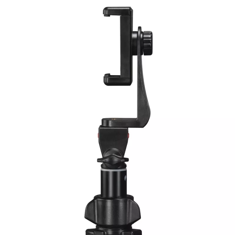 Trípode Hama Rotary Smartphone II para smartphone y cámara digital, 3 patas, carga máx. 1 kg, altura 41,5–150 cm, negro