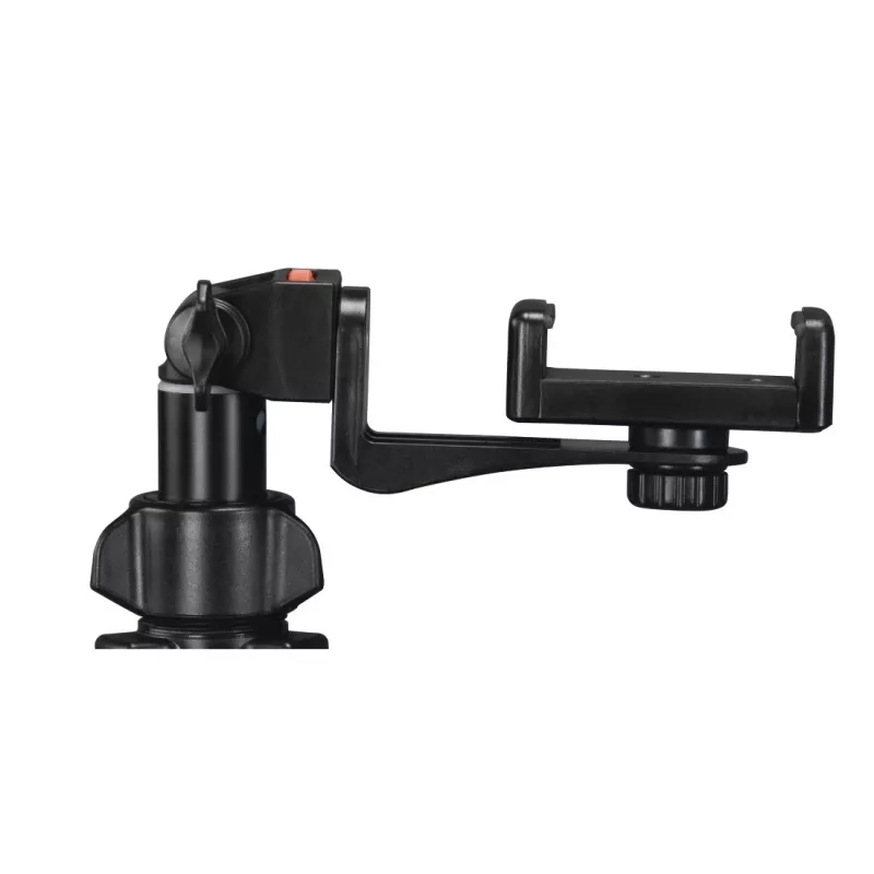 Trípode Hama Rotary Smartphone II para smartphone y cámara digital, 3 patas, carga máx. 1 kg, altura 41,5–150 cm, negro