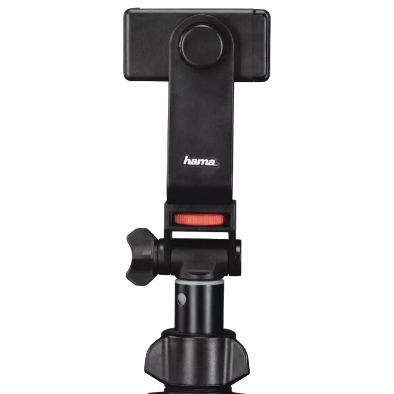 Trípode Hama Rotary Smartphone II para smartphone y cámara digital, 3 patas, carga máx. 1 kg, altura 41,5–150 cm, negro
