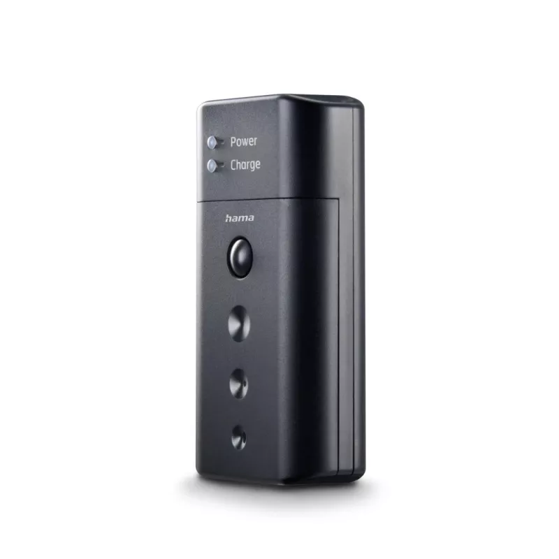 Cargador de baterías HAMA 00081390 para baterías de cámara digital — USB, compatible con Li‑Ion y NiMH, entrada de 5 V
