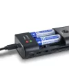 Cargador de baterías HAMA 00081390 para baterías de cámara digital — USB, compatible con Li‑Ion y NiMH, entrada de 5 V