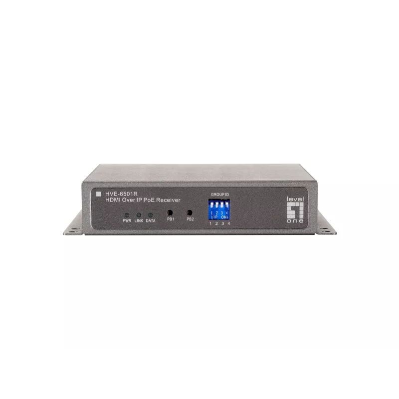 Receptor HDMI sobre IP PoE LevelOne, 1920 x 1080 píxeles, receptor AV, gris, HDCP