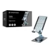 Soporte de teléfono plegable y orientable CONCEPTRONIC THANA08G, base giratoria 360°, altura ajustable, plata