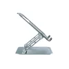Soporte para portátil CONCEPTRONIC THANA10G — plegable de aluminio, altura ajustable, gris, 240×220×50 mm