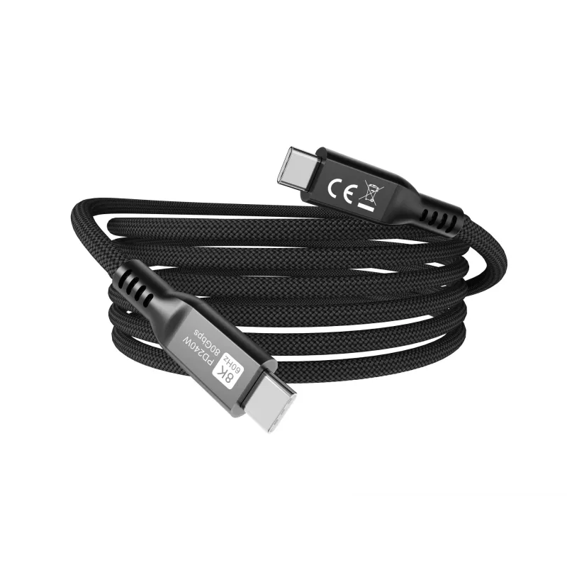 Cable USB4 Gen 4x2 C a C EQUIP 1,2 m, 80 Gbit/s, PD240W, 8K@60Hz, negro