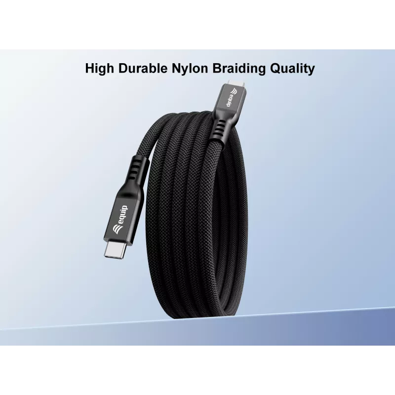 Cable USB4 Gen4x2 C a C EQUIP 2 m, 80 Gbit/s, PD 240 W, 8K@60Hz, negro