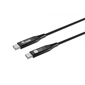 Cable USB 4 ultrafino C a C EQUIP, 1,2 m, PD240W, 4K/60Hz, 40 Gbps, negro
